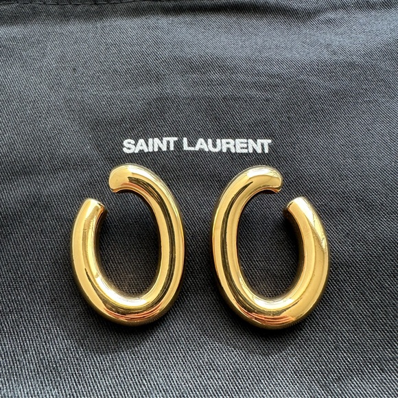 Saint Laurent Jewelry - Saint Laurent Gold Earrings